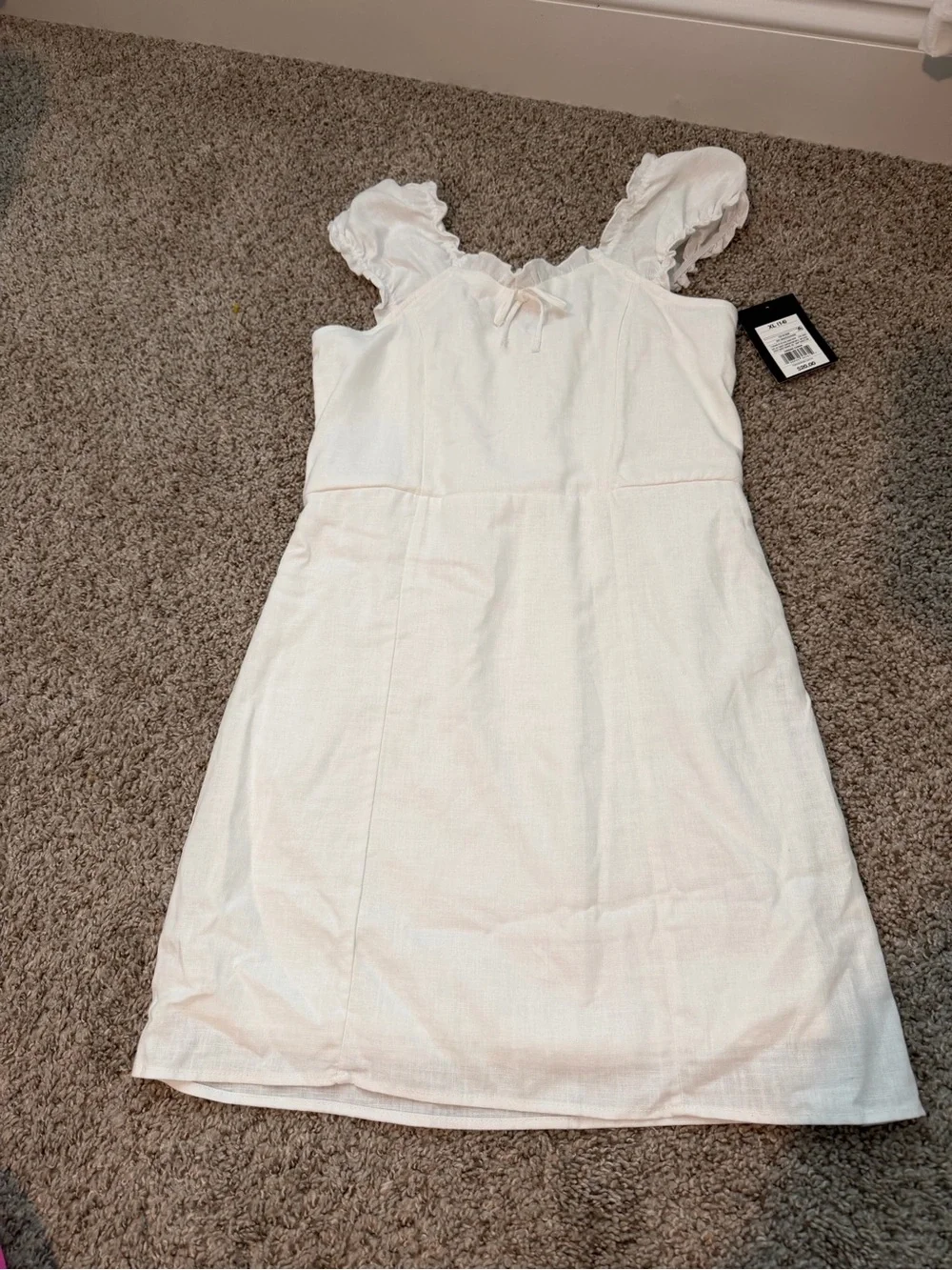 art class White Ruffle Strap Sundress